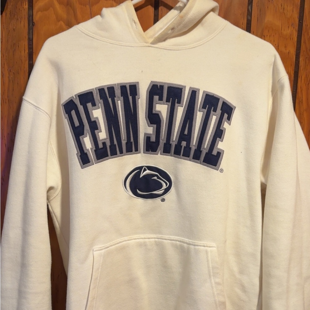White Penn State Vintage Hoodie (Medium) Read Description